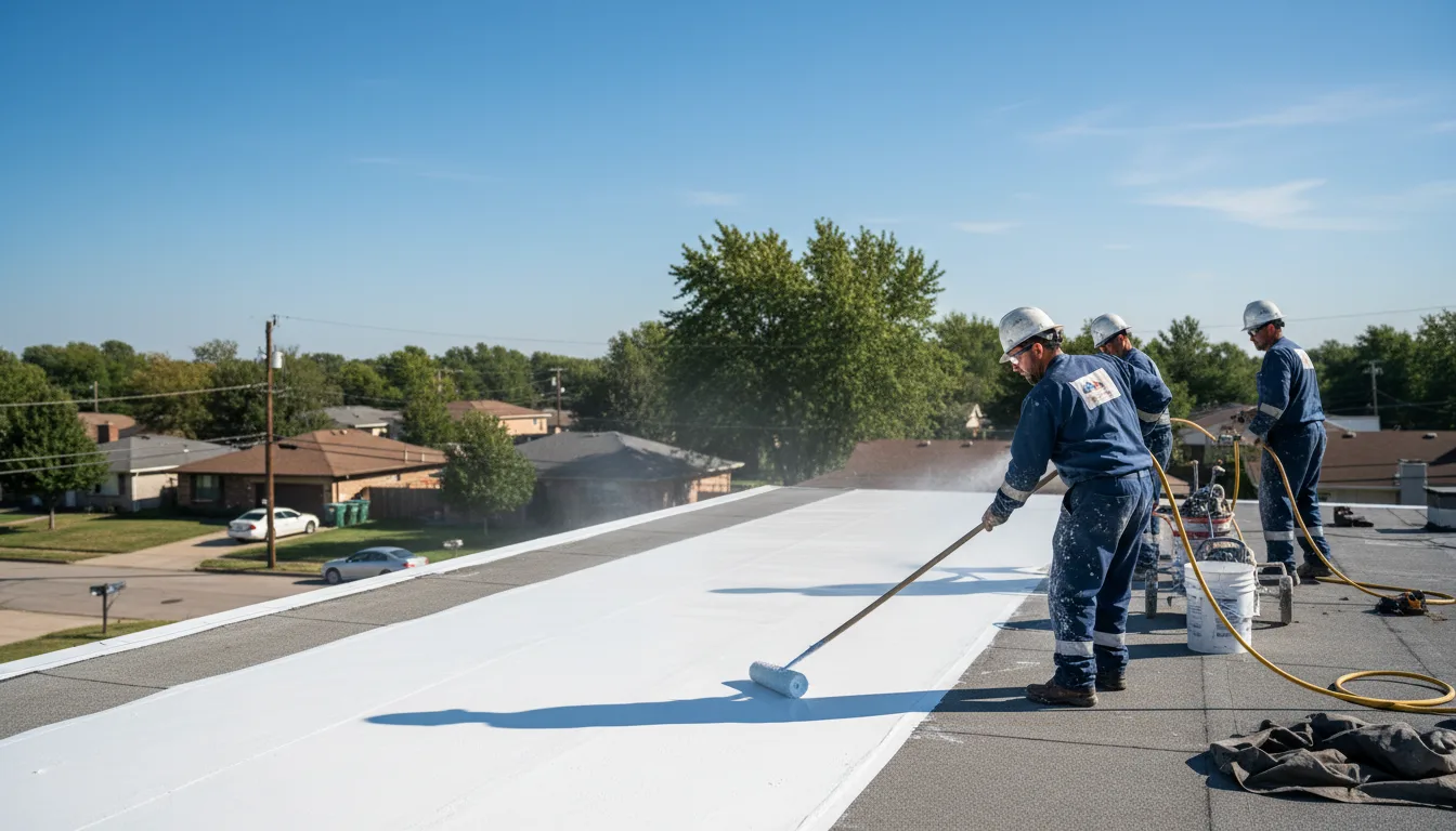Commercial roof coating in Wampum, PA near me